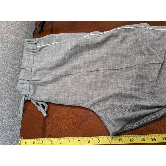 Topshop Side Stripe Trousers Size 8 Gray Mid Rise Pants Career Pull On Workwear - Picture 7 of 12